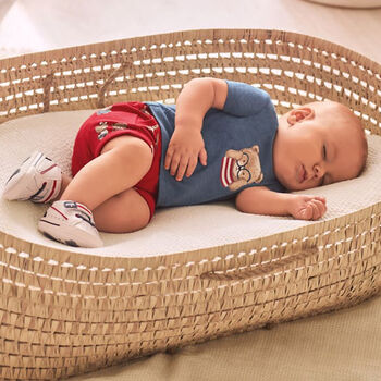 Baby Boys Blue & Red Shorts Set