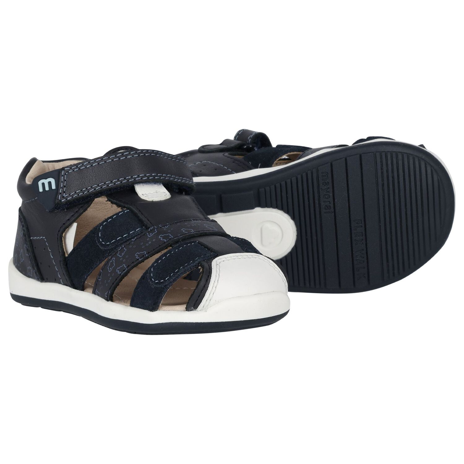 Younger Boys Navy Blue Sandals, 3, hi-res image number null