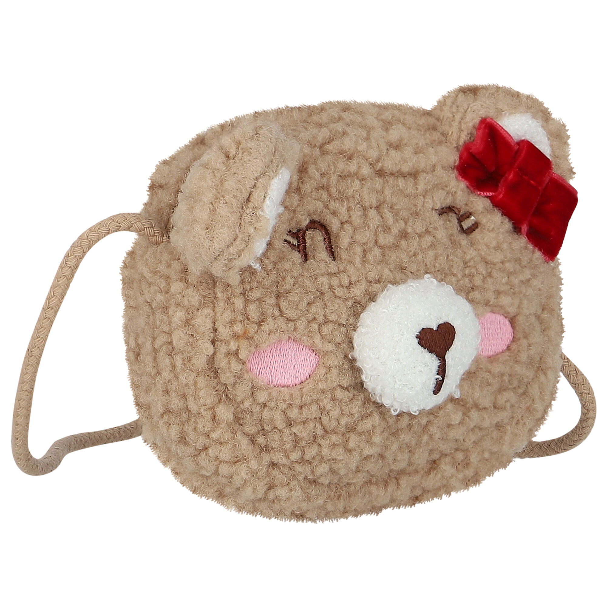 Mayoral Younger Girls Beige Teddy Bear Bag Junior Couture UAE