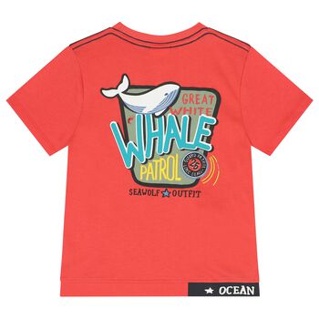 Boys Coral Whale T-Shirt