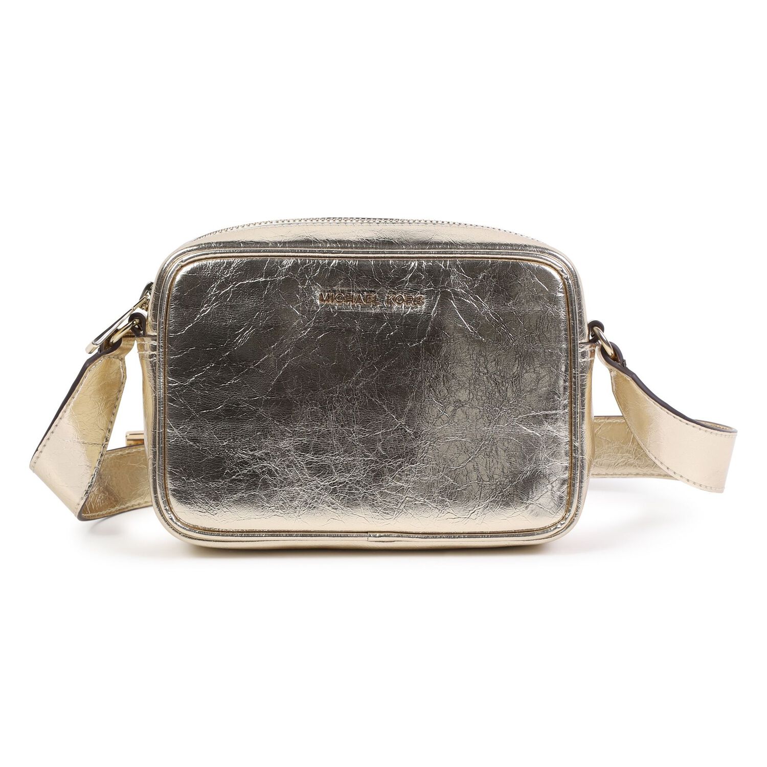 حقيبة جلدية صناعية باللون الذهبي للبنات, 1, hi-res image number null