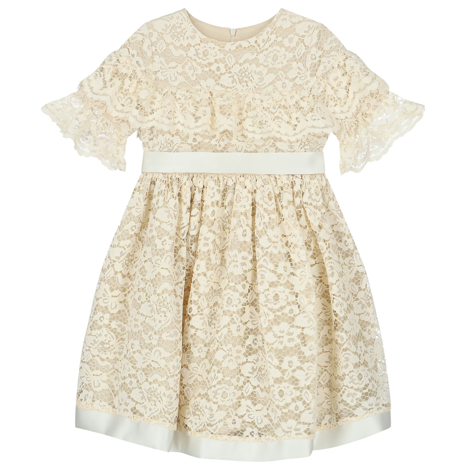 Girls white sales lace dress