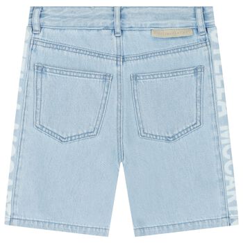 Boys Blue Logo Denim Shorts