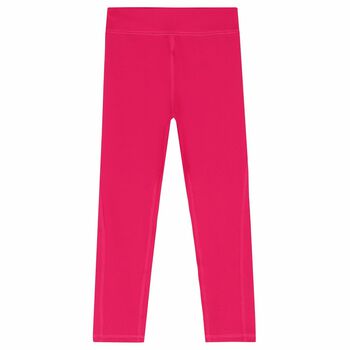 Girls Pink Logo Leggings
