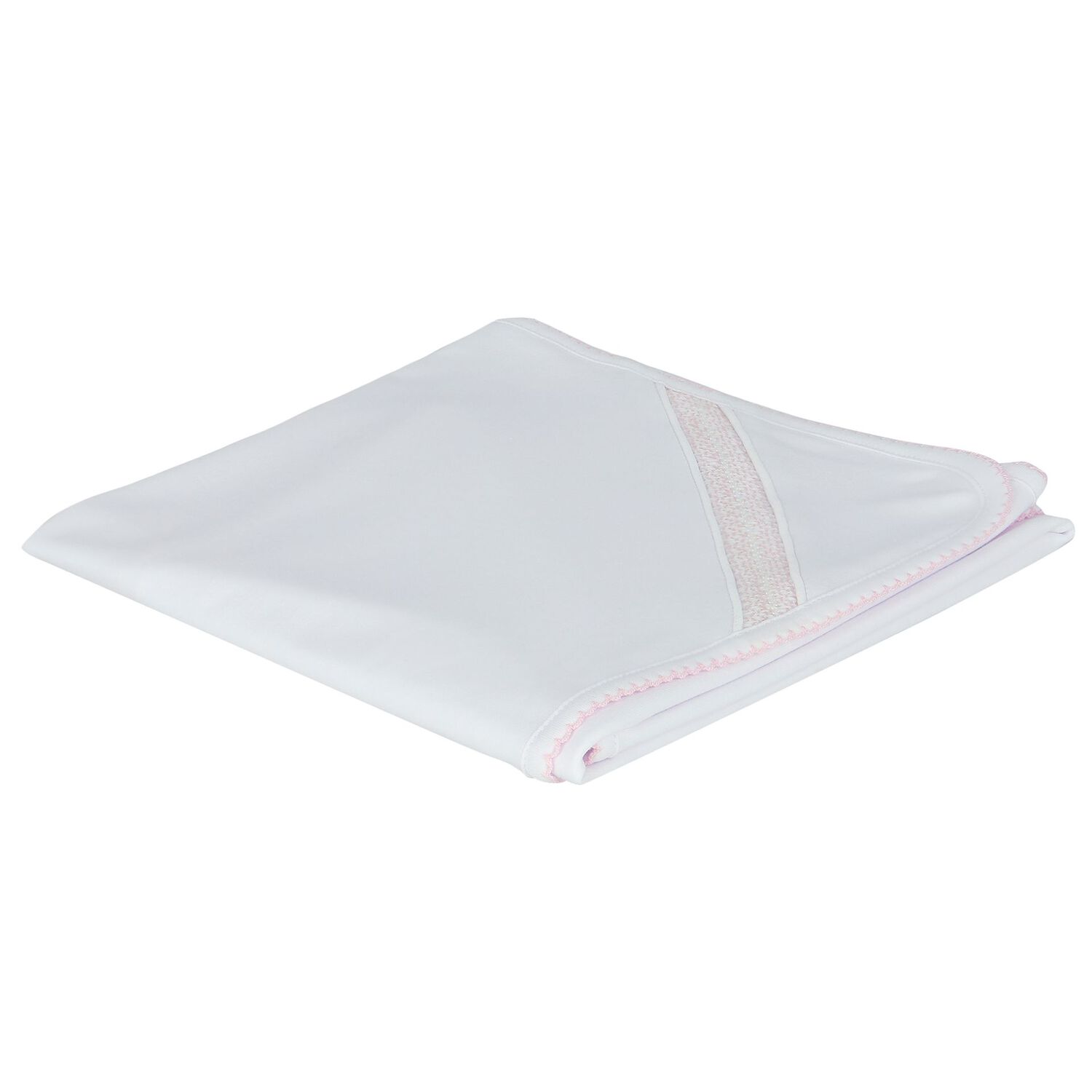 Baby Girls White & Pink Blanket, 1, hi-res image number null