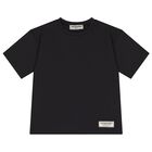 Black Oversized Fit Softskin Logo T-shirt, 3, hi-res