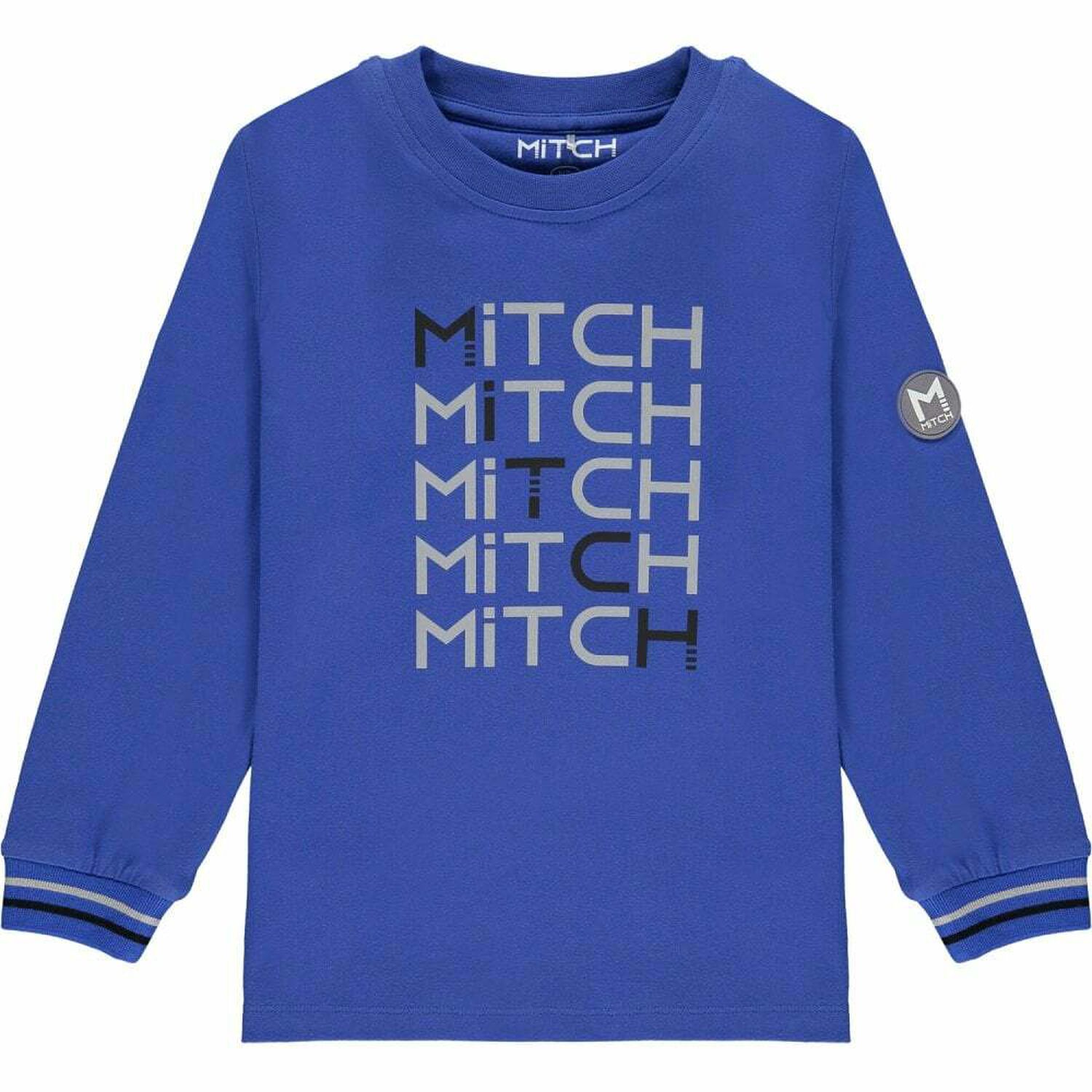 Boys Blue Logo Long Sleeve Top, 1, hi-res image number null