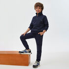 Boys Navy Blue Joggers, 1, hi-res