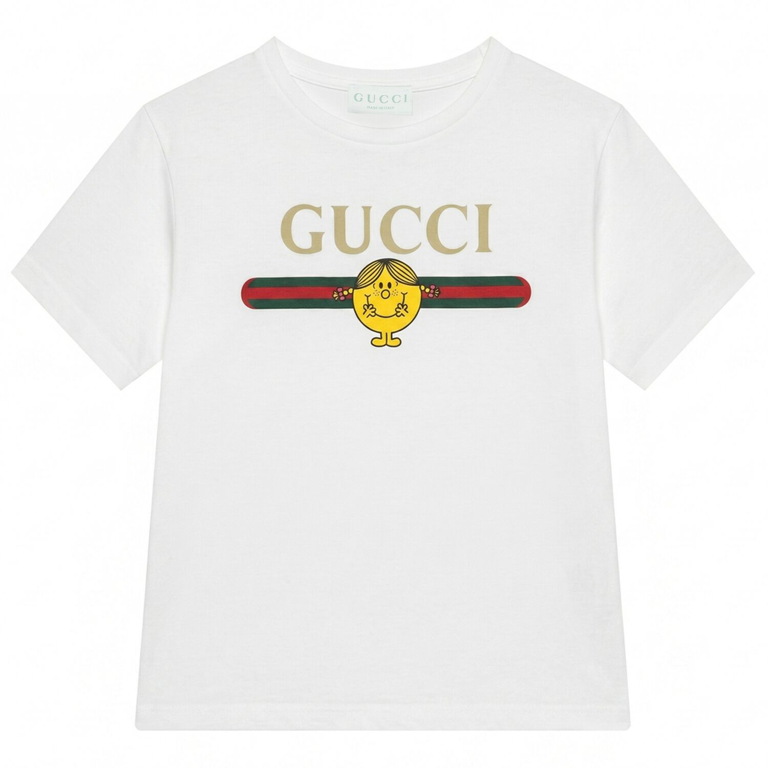 تيشيرت باللون الابيض مخطط للبنات, 1, hi-res