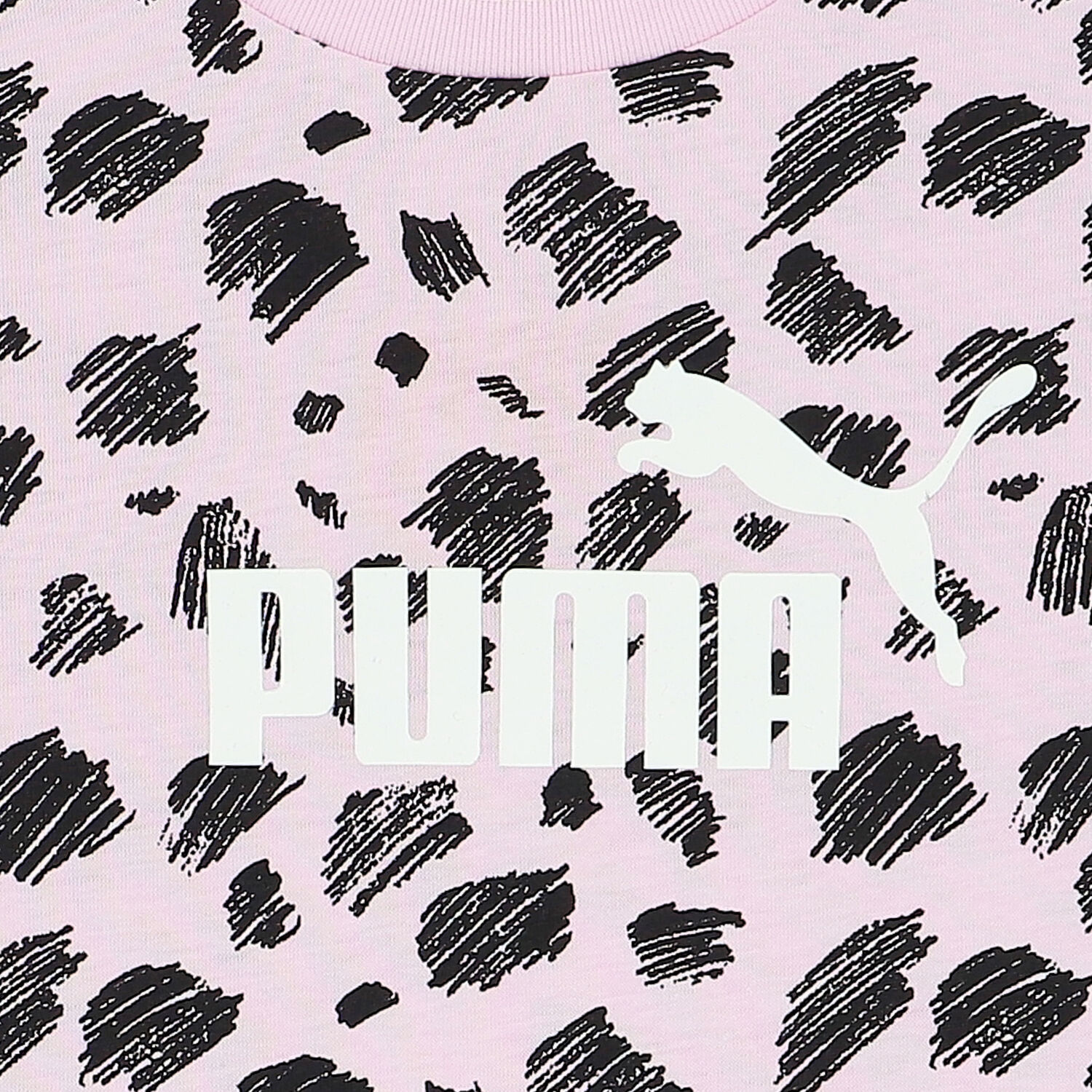 تيشيرت بالشعار باللون الوردي للبنات, 1, hi-res