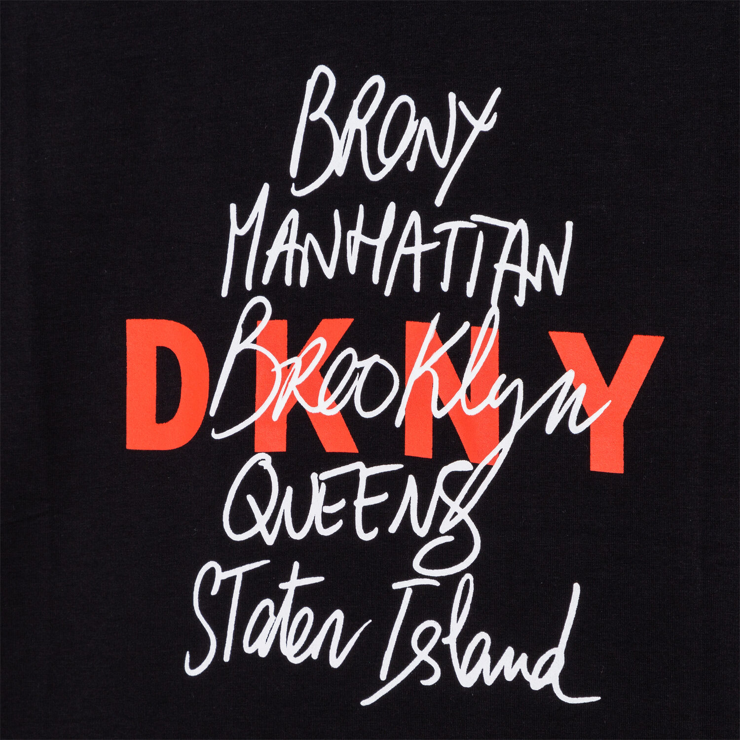 تيشيرت بالشعار باللون الأسود للبنات, 1, hi-res