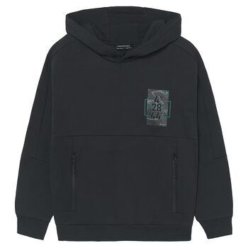 Boys Grey Hooded Top