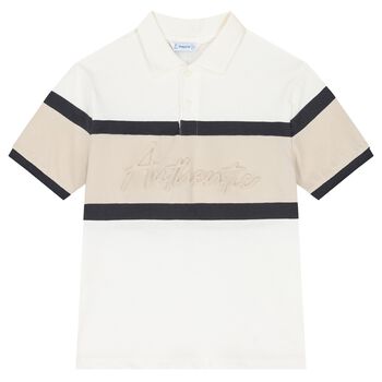 Boys Navy Blue Cotton Polo Shirt