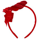 طوق شعر بنات بالزهور باللون الأحمر, 1, hi-res