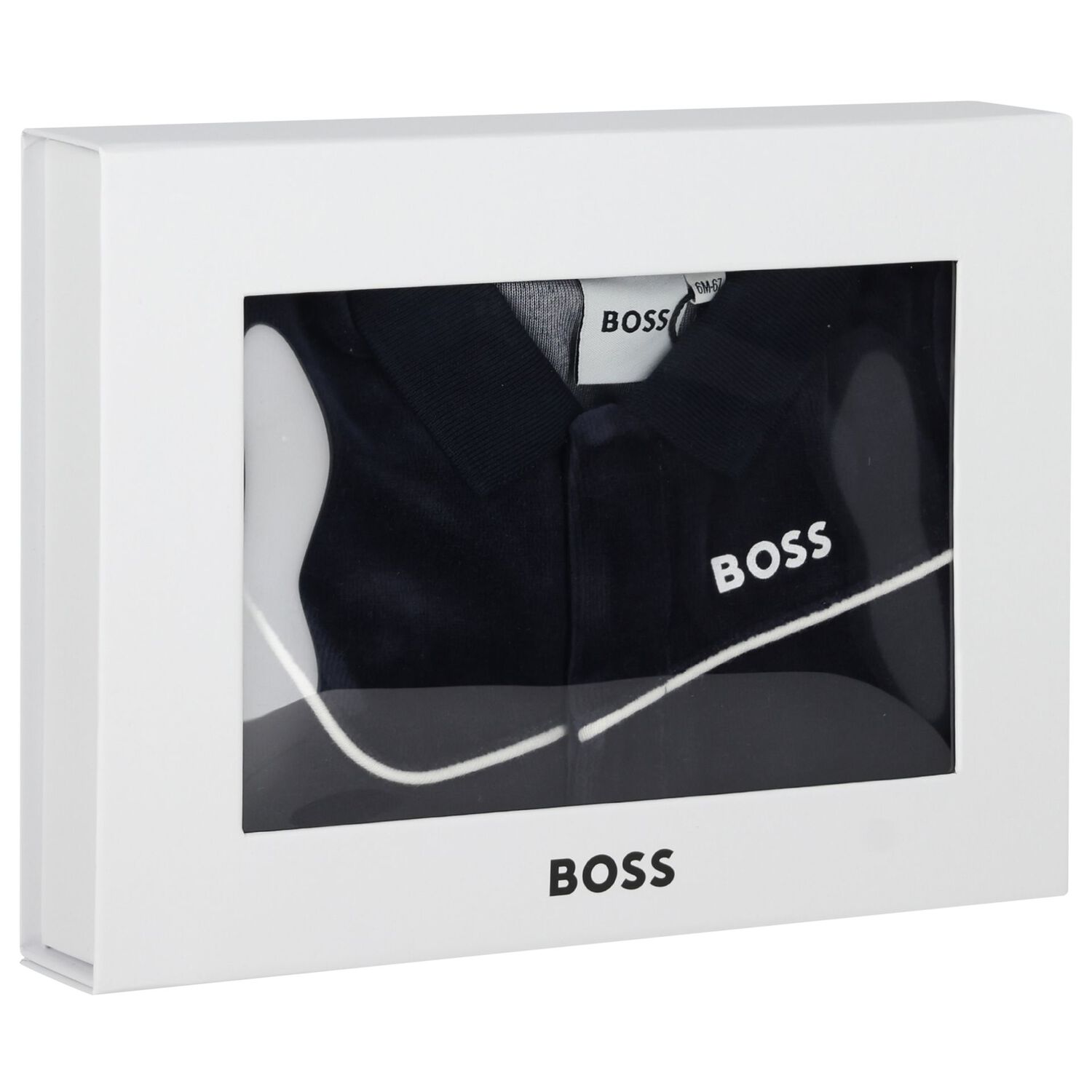 Baby Boys Navy Blue Logo Babygrow, 2, hi-res