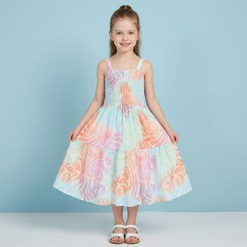 Girls Multi-Coloured Tiered Dress