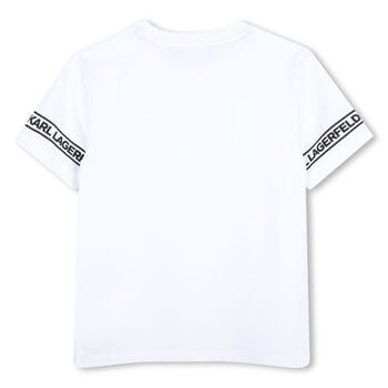 Boys Mini Me White Logo T-Shirt
