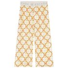 Girls Beige & White Logo Trousers, 1, hi-res