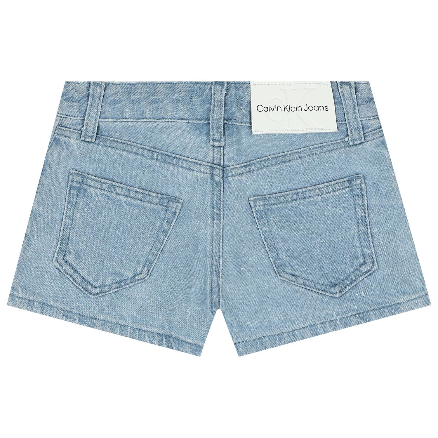 Girls Blue Logo Denim Shorts, 1, hi-res image number null