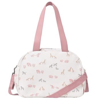 Baby Girls Ivory & Pink Changing Bag