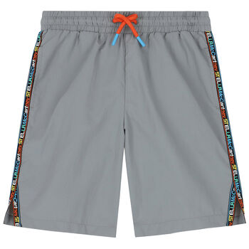 Boys Grey Logo Shorts