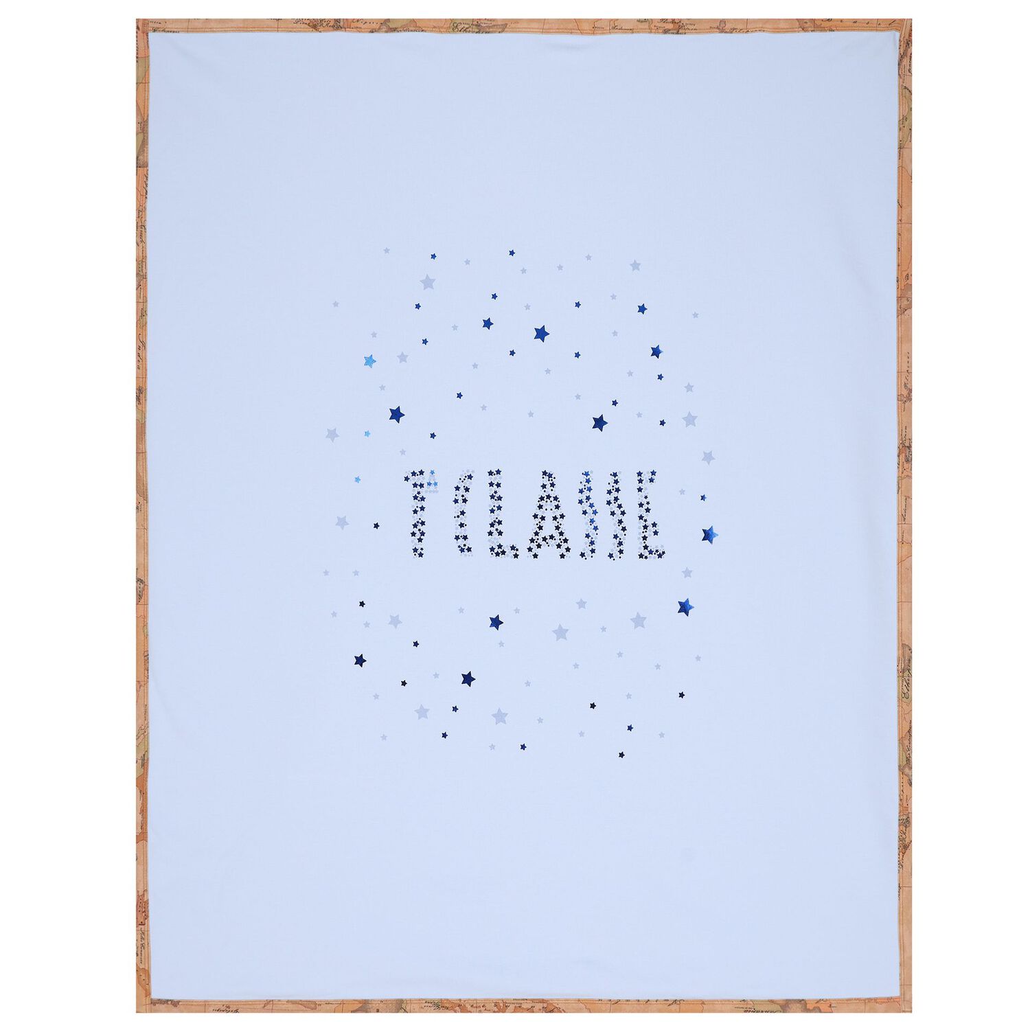 طقم هدايا ملابس أطفال للأولاد الصغار بطبعة خريطة جغرافية باللونين الأزرق والبيج, 1, hi-res