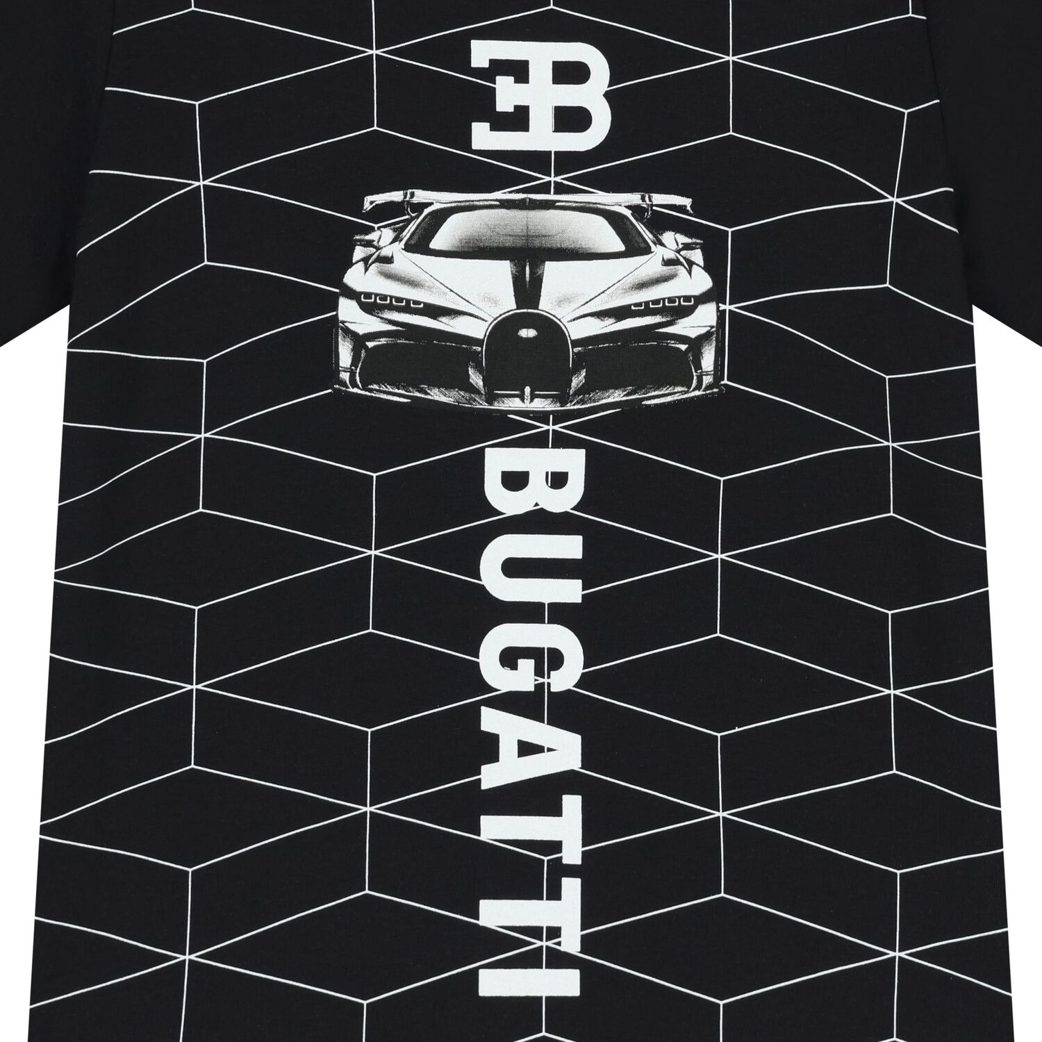 تي شيرت أولاد بالشعار باللون الأسود , 1, hi-res