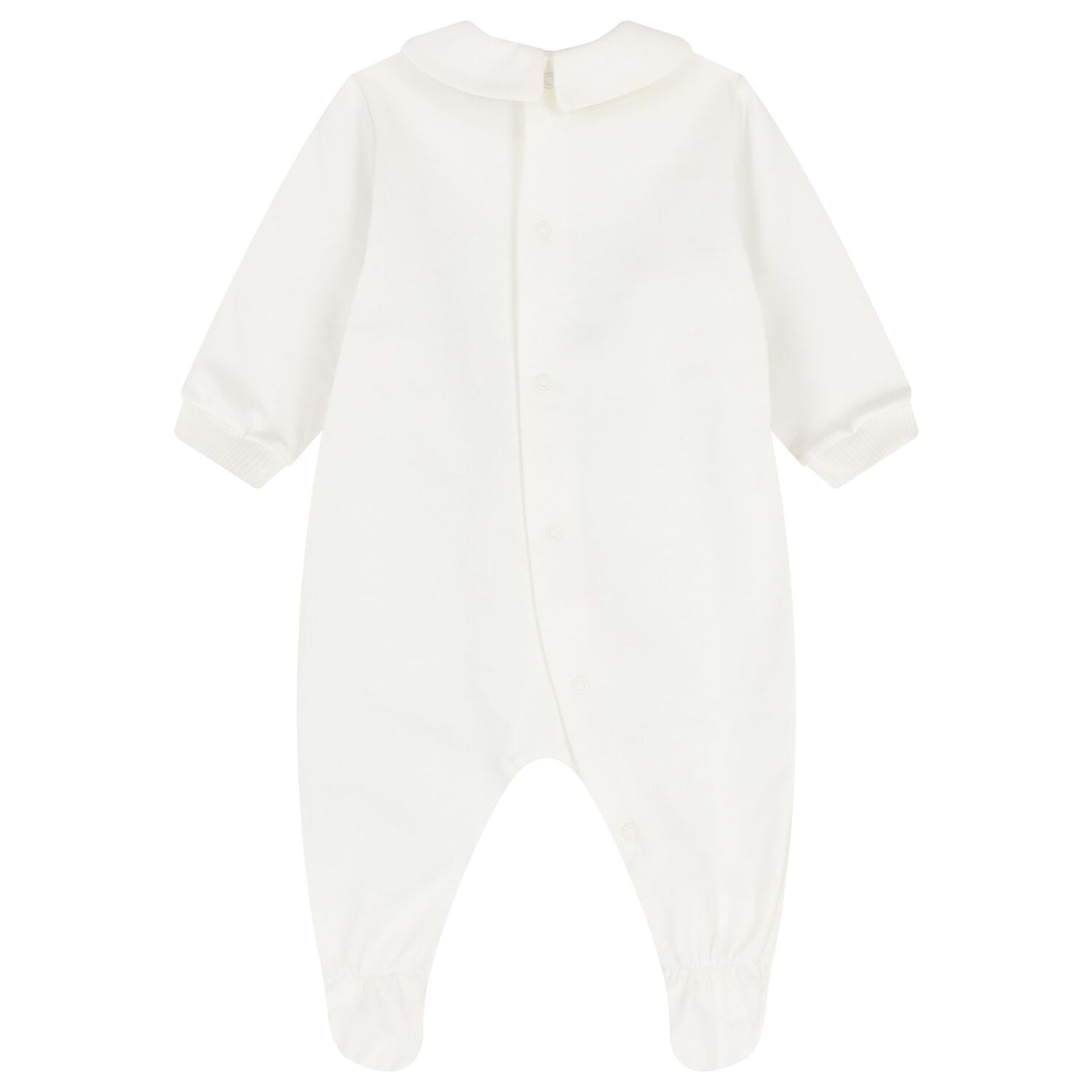 White Teddy Bear Logo Babygrow, 4, hi-res image number null