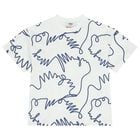 White & Blue Logo T-Shirt, 1, hi-res