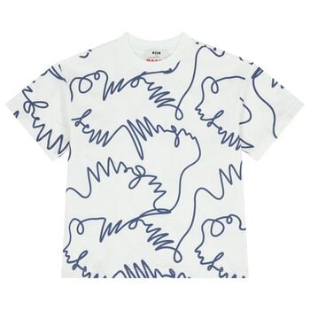 White & Blue Logo T-Shirt