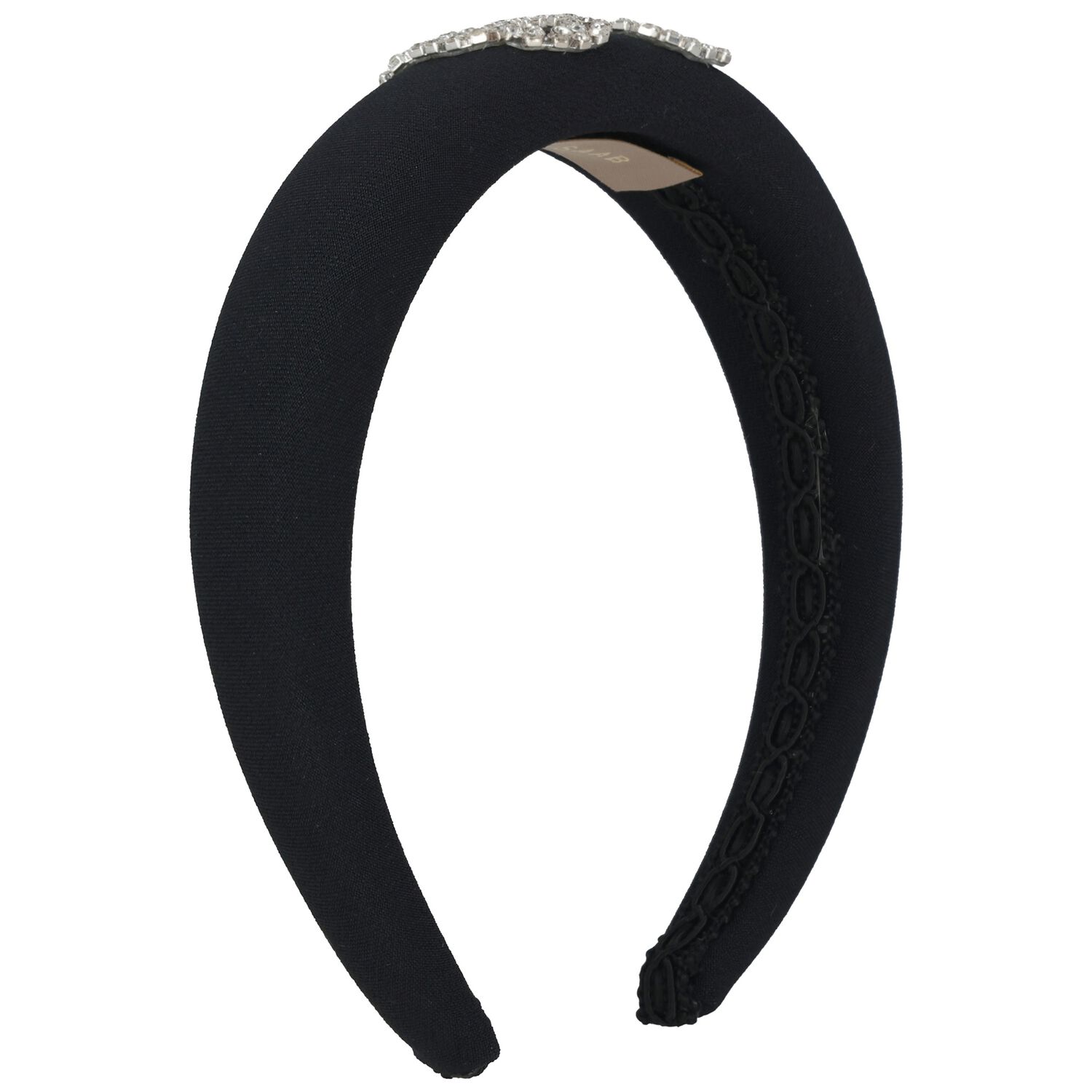 Girls Black Padded Headband, 1, hi-res