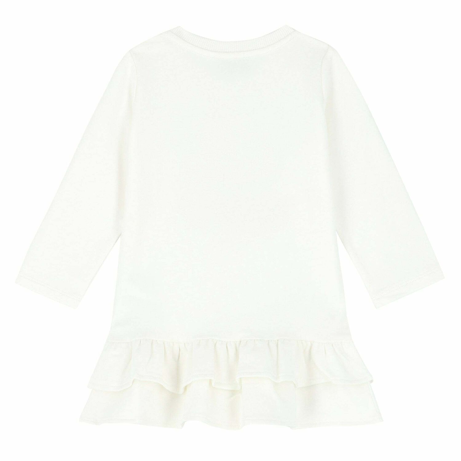 Baby Girls Ivory Logo Dress, 2, hi-res