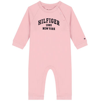 Baby Girls Pink Logo Romper