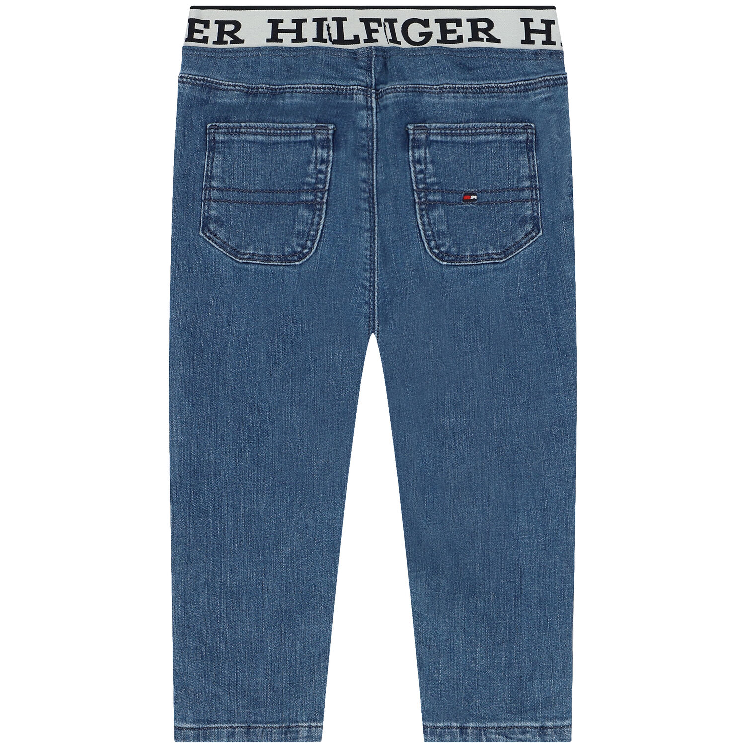 Baby Boys Blue Logo Denim Jeans, 1, hi-res