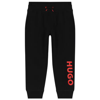 Boys Black Logo Joggers