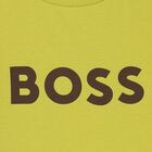 Boys Lime Green Logo Long Sleeve Top, 2, hi-res