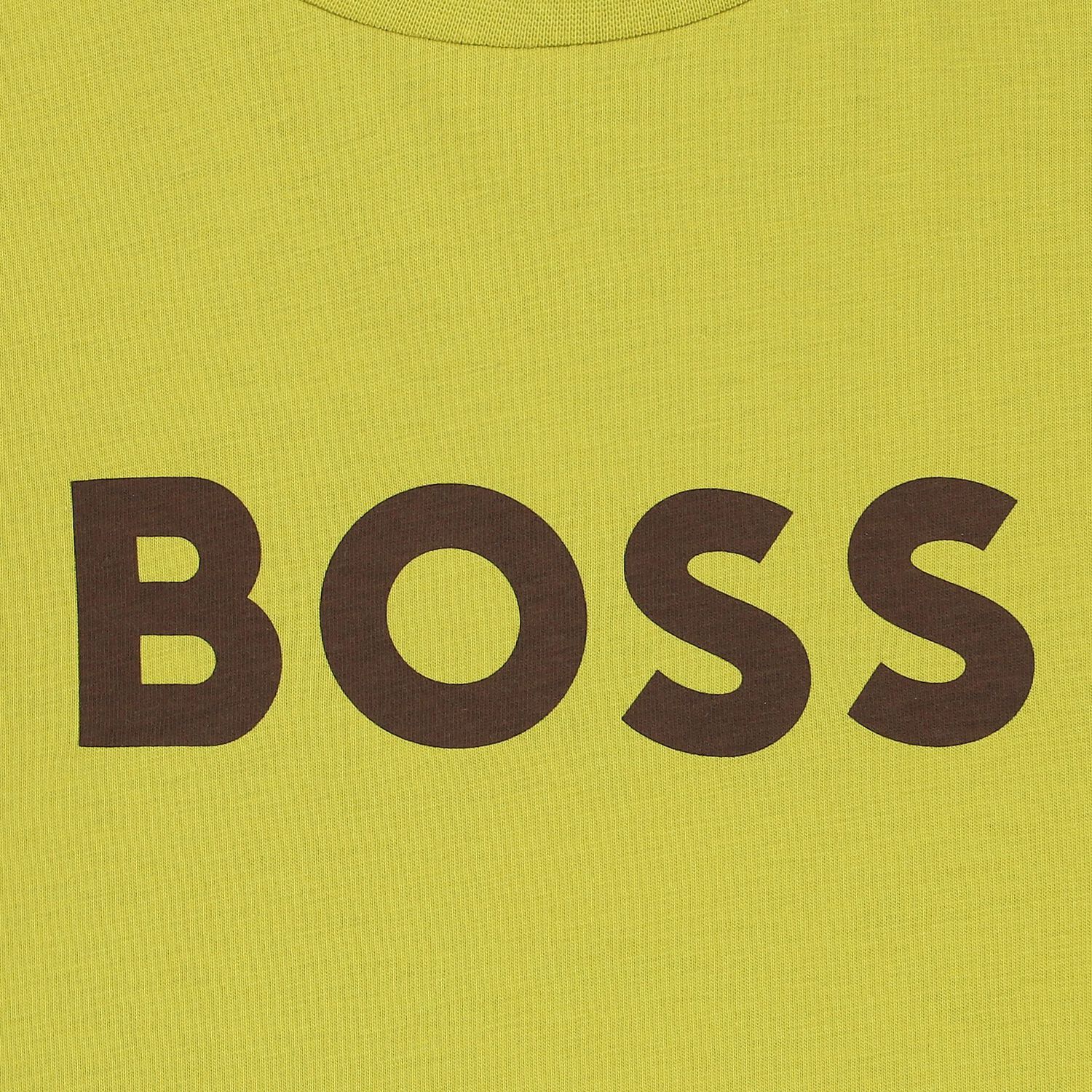 Boys Lime Green Logo Long Sleeve Top, 2, hi-res image number null