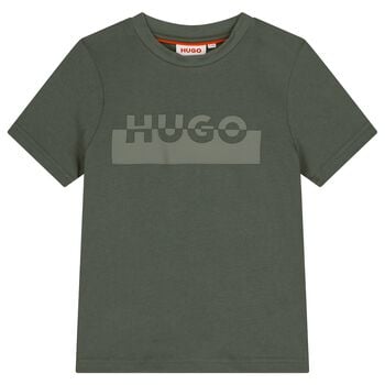 تيشيرت اولاد بالشعار باللون الاخضر 