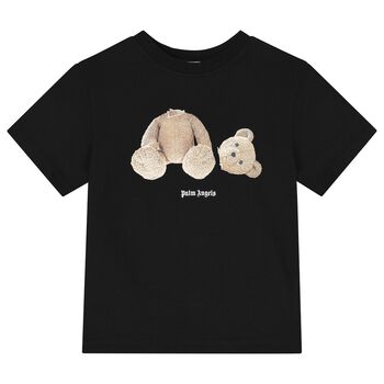 Black Teddy Bear Logo T-Shirt