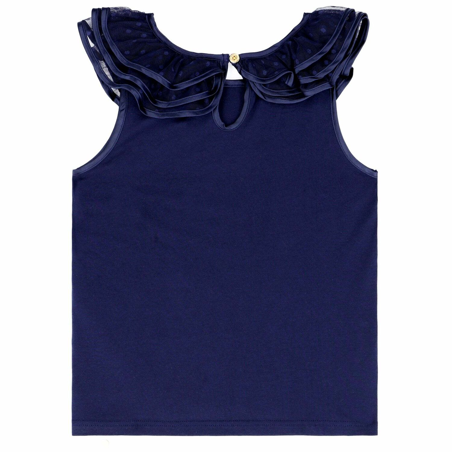 Girls White Cotton Top, 1, hi-res image number null