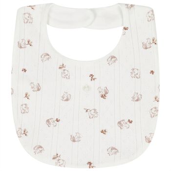 Ivory & Beige Squirrel Bib
