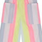 Girls Multi-Coloured Stripes Trousers, 1, hi-res