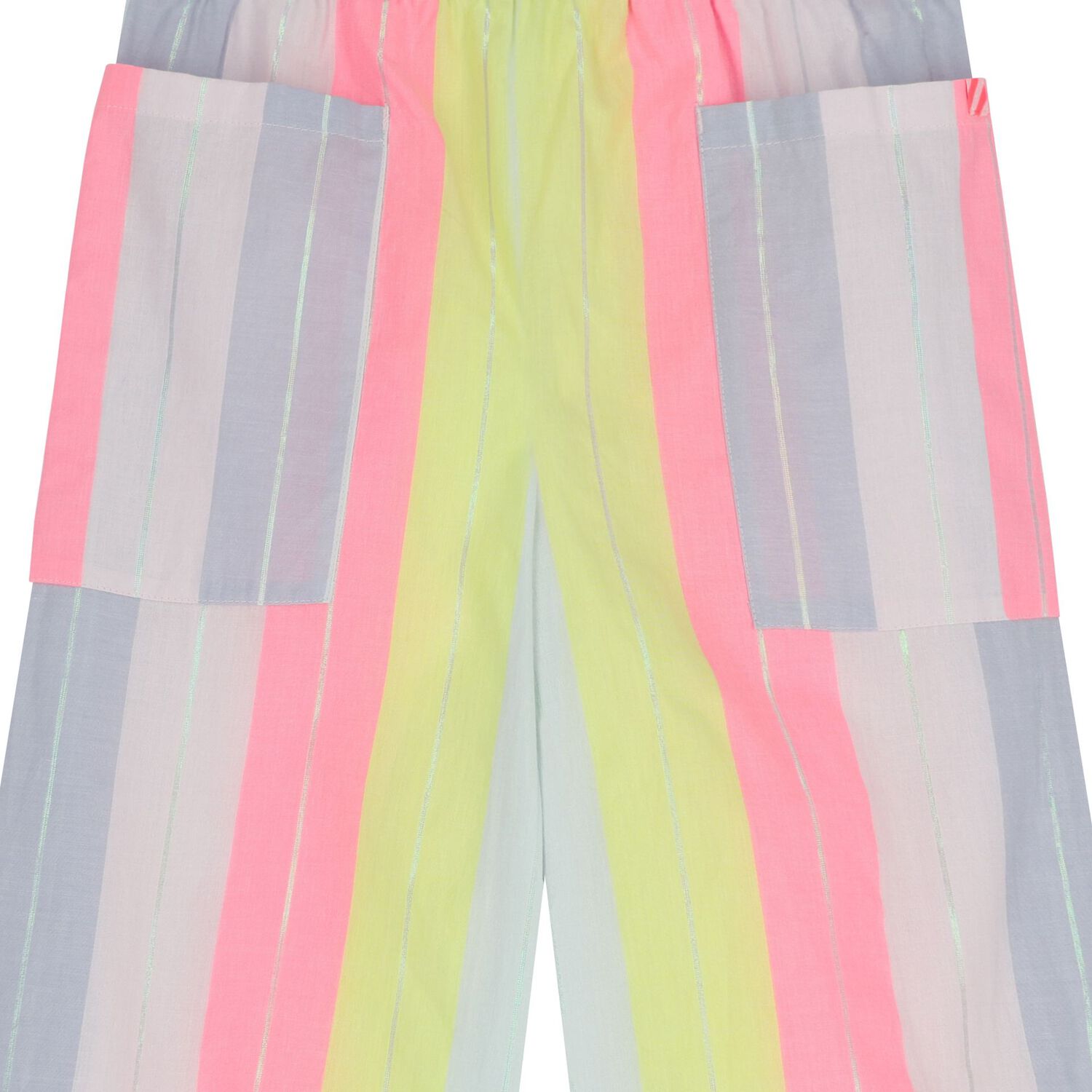 Girls Multi-Coloured Stripes Trousers, 1, hi-res