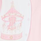 Baby Girls White & Pink Carousel Babygrow, 1, hi-res