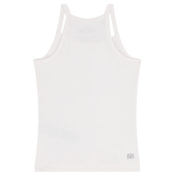 Girls White Logo Sleeveless Top, 1 Girls White Logo Sleeveless Top