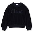 Girls Navy Blue Logo Sweatshirt, 1, hi-res