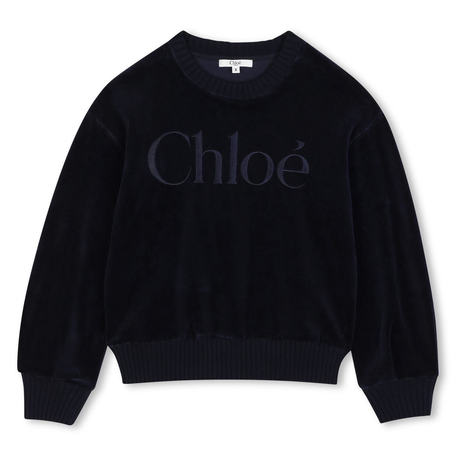 Girls Navy Blue Logo Sweatshirt, 1, hi-res