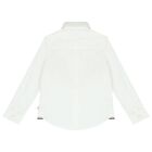 Boys White Logo Shirt, 1, hi-res