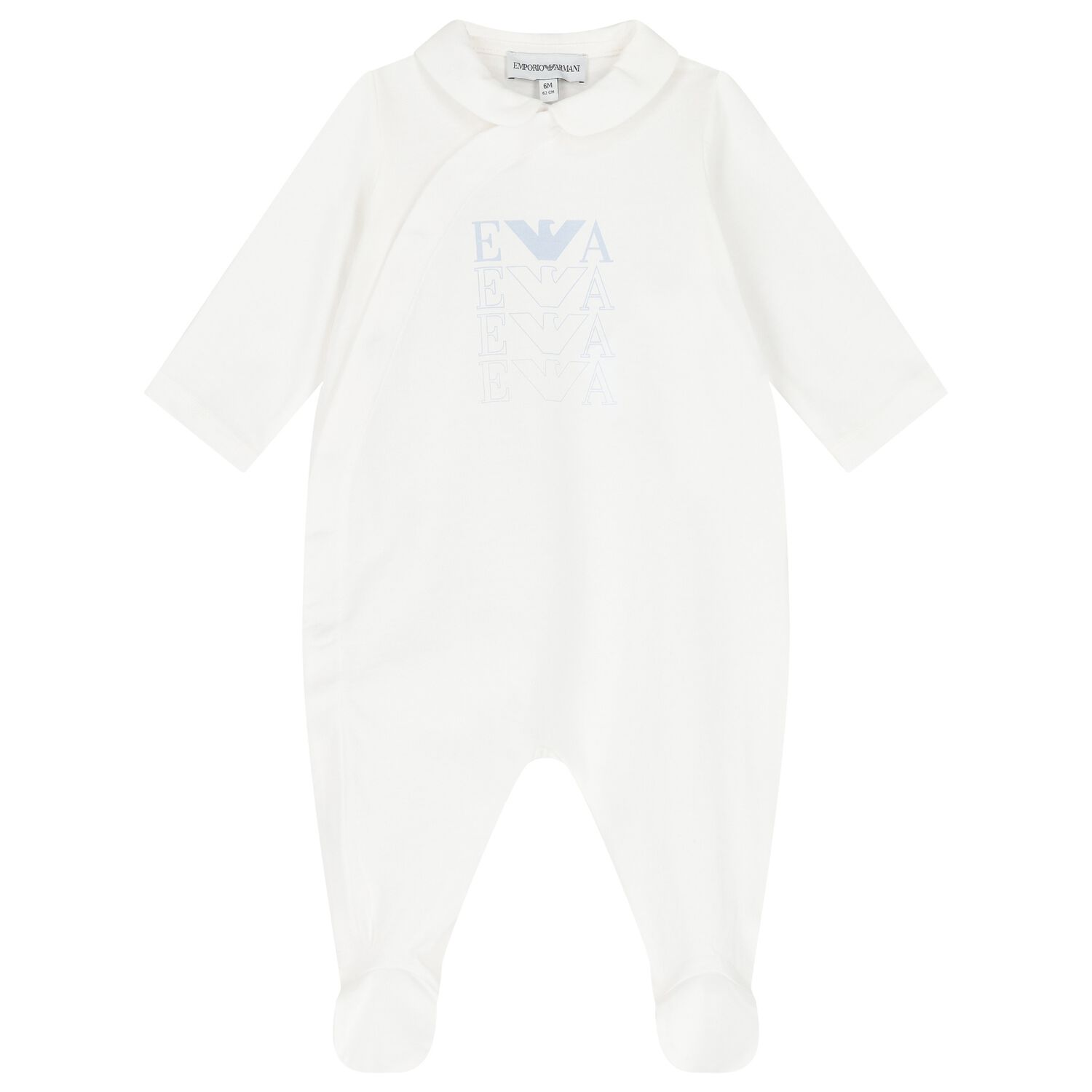 White Logo Babygrow, 1, hi-res