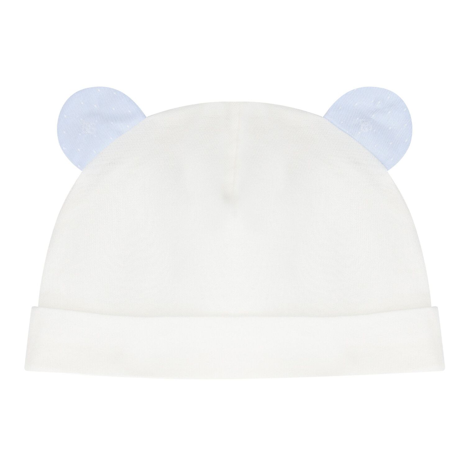 طقم هدايا ملابس أطفال قطنية باللونين العاجي والأزرق, 1, hi-res